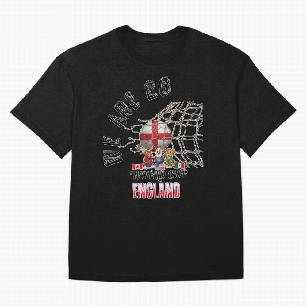 World cup 26 - England Classic T-Shirt Create FIFA World Cup 2026 Spirit, with Portugal, Messi, Neymar and Mbappe, Championship Spirit, Famous Goals, Roaring Crowds and International Football Unity; Perfect for Supporters Who Want Bold Football