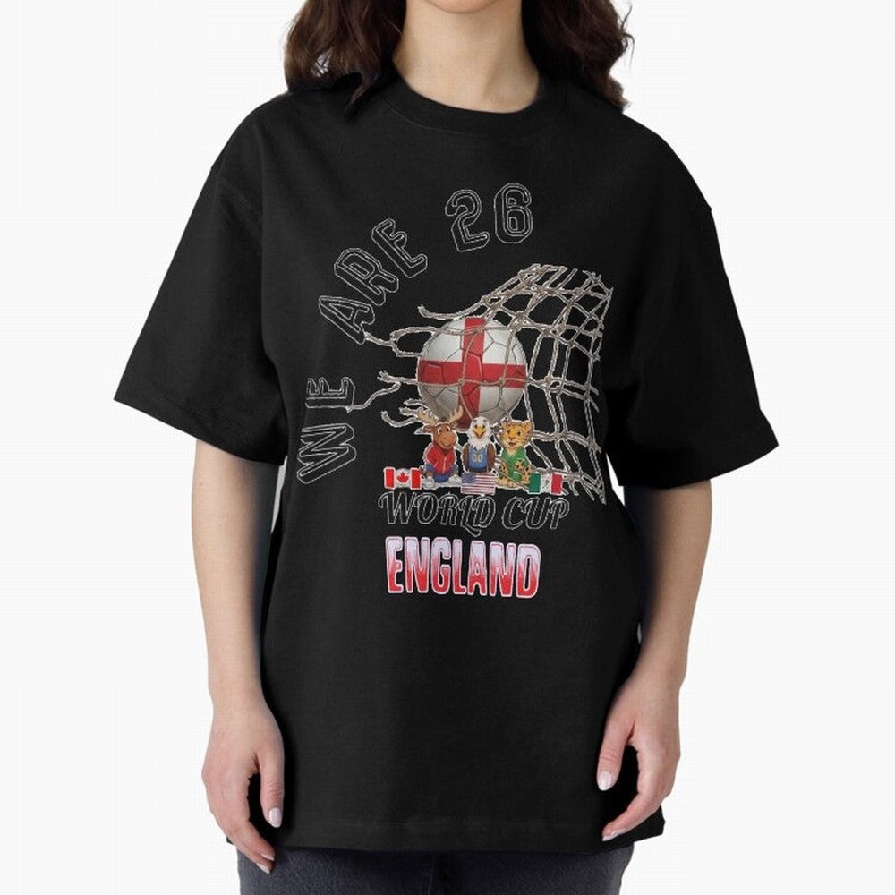 World cup 26 - England Classic T-Shirt Create FIFA World Cup 2026 Spirit, with Portugal, Messi, Neymar and Mbappe, Championship Spirit, Famous Goals, Roaring Crowds and International Football Unity; Perfect for Supporters Who Want Bold Football
