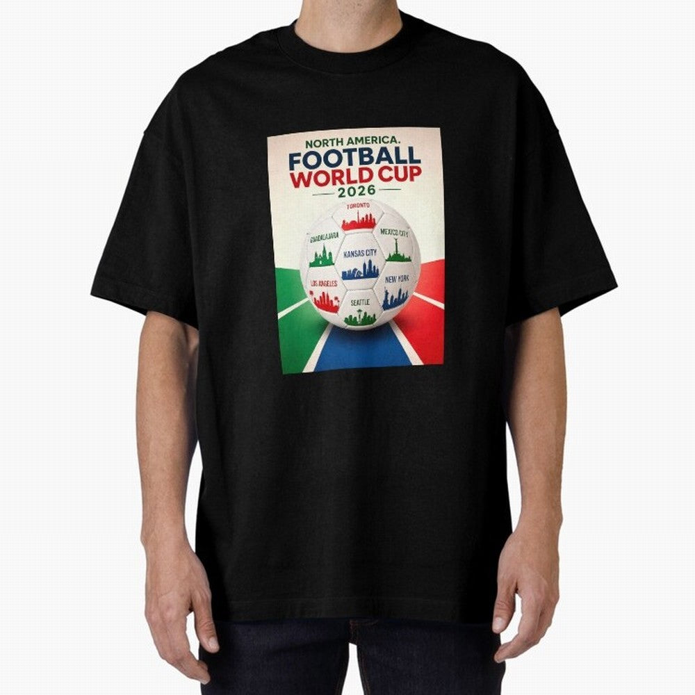 North America Football 2026 Classic T-Shirt Turn Football Passion into Global Football Passion for FIFA World Cup 2026 USA Canada Mexico, Built around Messi, Neymar and Mbappe, Portugal, Spain and Germany, Championship Spirit, Famous Goals, Roaring