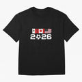 Glitched United 2026 Cup - North America Emblem Part 2 T-Shirt_82924673 Classic T-Shirt Celebrate the Next Chapter of Match Day Hype around FIFA World Cup 2026 Group Stage, Cristiano Ronaldo, Haaland and CR7, Argentina and Brazil, Goal Celebration