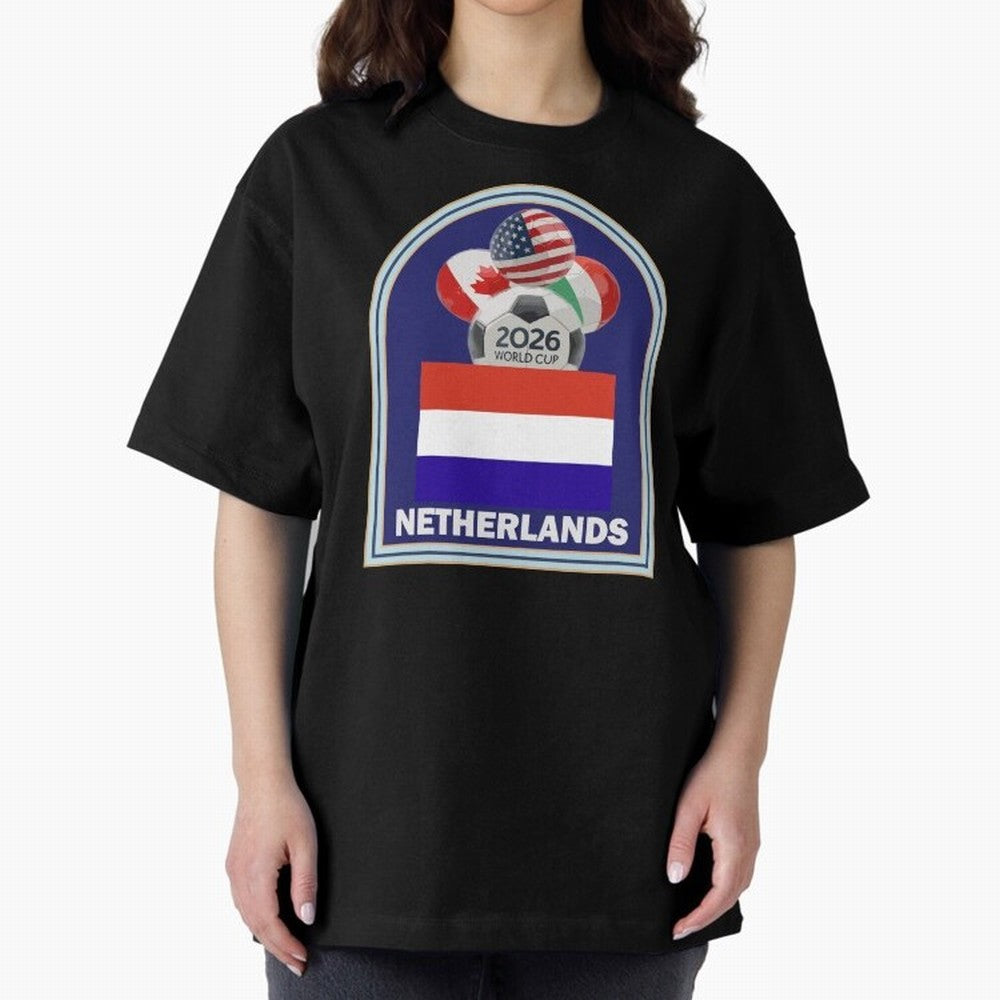 Netherlands 2026 Soccer T-shirt Classic T-Shirt Make Memories around Global Football Passion for FIFA World Cup 2026 Group Stage, Featuring Haaland and Mbappe, Argentina, France and Brazil, Football History, Final Match Energy, Crowd Noise and Once