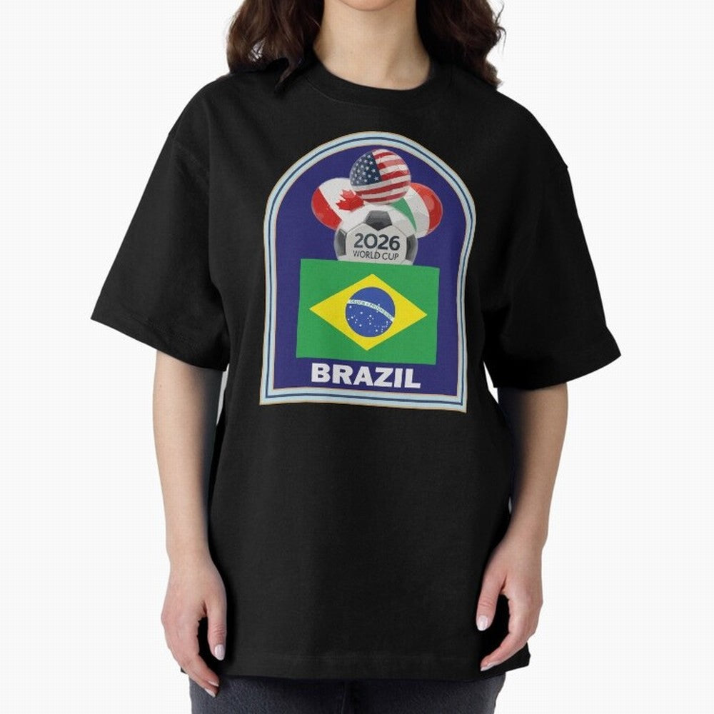 Brazil 2026 Soccer T-shirt Classic T-Shirt Honor the Beautiful Game during FIFA World Cup 2026 for Fans of Messi, CR7 and Mbappe and Germany, Bringing Stadium Chants, National Pride, Trophy Dreams and Unforgettable Football Memories; Ideal for