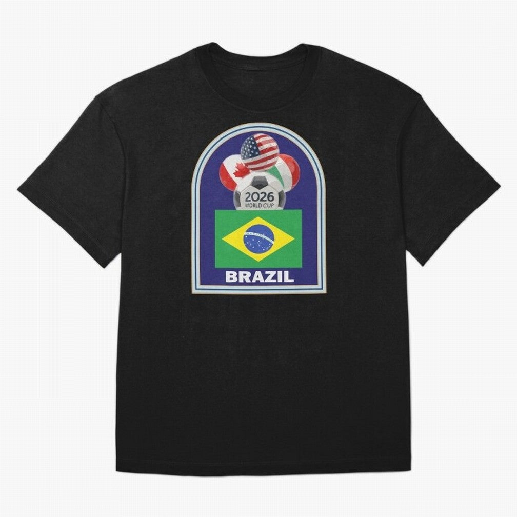 Brazil 2026 Soccer T-shirt Classic T-Shirt Honor the Beautiful Game during FIFA World Cup 2026 for Fans of Messi, CR7 and Mbappe and Germany, Bringing Stadium Chants, National Pride, Trophy Dreams and Unforgettable Football Memories; Ideal for