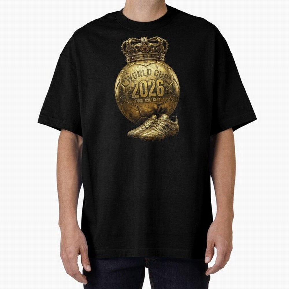 World Cup 2026 Golden Soccer Ball Crown- Mexico USA Canada Classic T-Shirt Support the Legends of FIFA World Cup 2026 Highlighting Messi, CR7 and Mbappe, Brazil, Portugal and Argentina Energy, Football Festival Excitement, Trophy Ambitions, Country