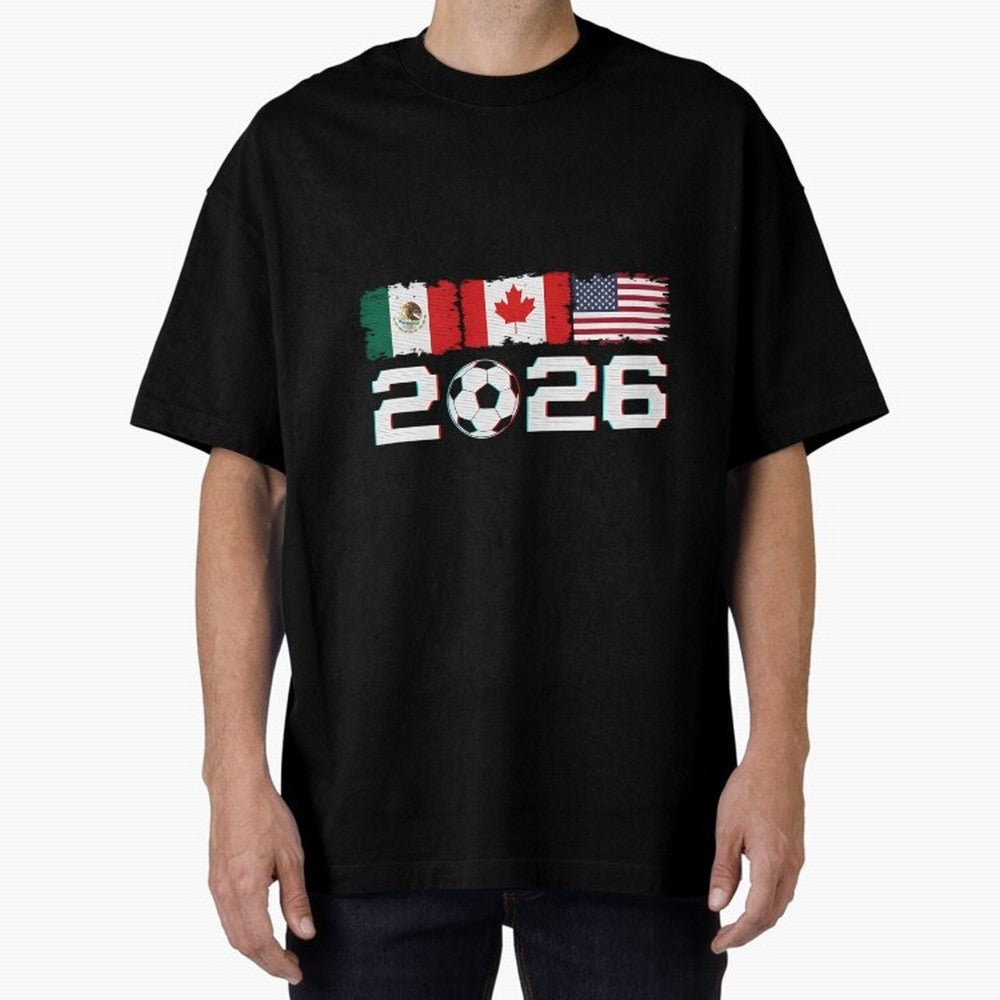 Glitched United 2026 Cup North America Emblem Part Classic T-Shirt Relive FIFA World Cup 2026 Group Stage Featuring Neymar, Haaland and Cristiano Ronaldo, France Energy, Championship Spirit, Famous Goals, Roaring Crowds and International Football
