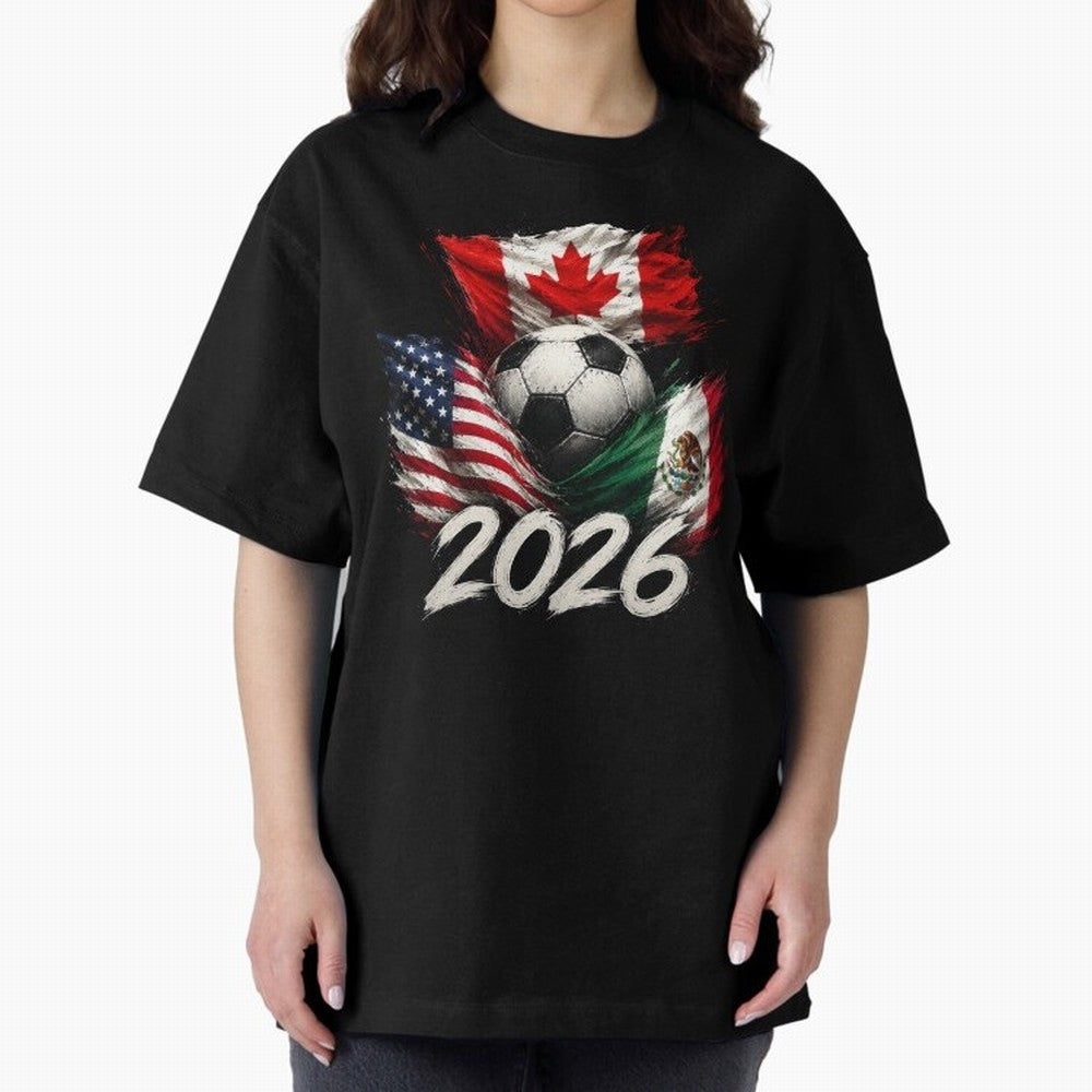 Soccer 2026 USA Canada Mexico ¨C World Football Flags Design Classic T-Shirt Show Your Tournament Heart for FIFA World Cup 2026 Group Stage for Fans of Messi, CR7 and Mbappe and Argentina, Bringing Tournament Hype, Historic Matchups, Family Viewing