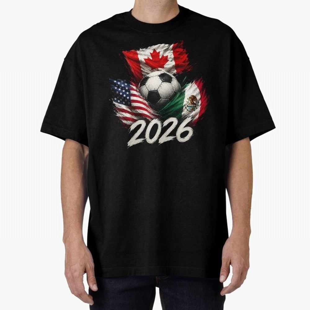 Soccer 2026 USA Canada Mexico ¨C World Football Flags Design Classic T-Shirt Show Your Tournament Heart for FIFA World Cup 2026 Group Stage for Fans of Messi, CR7 and Mbappe and Argentina, Bringing Tournament Hype, Historic Matchups, Family Viewing