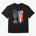North America Football Unity 2026 Classic T-Shirt Share FIFA World Cup 2026 Spirit, Capturing Portugal, Haaland and Mbappe, Goal Celebration Energy, Supporter Heritage, Football Icons and Worldwide Tournament Joy; Created for Match Day Parties,