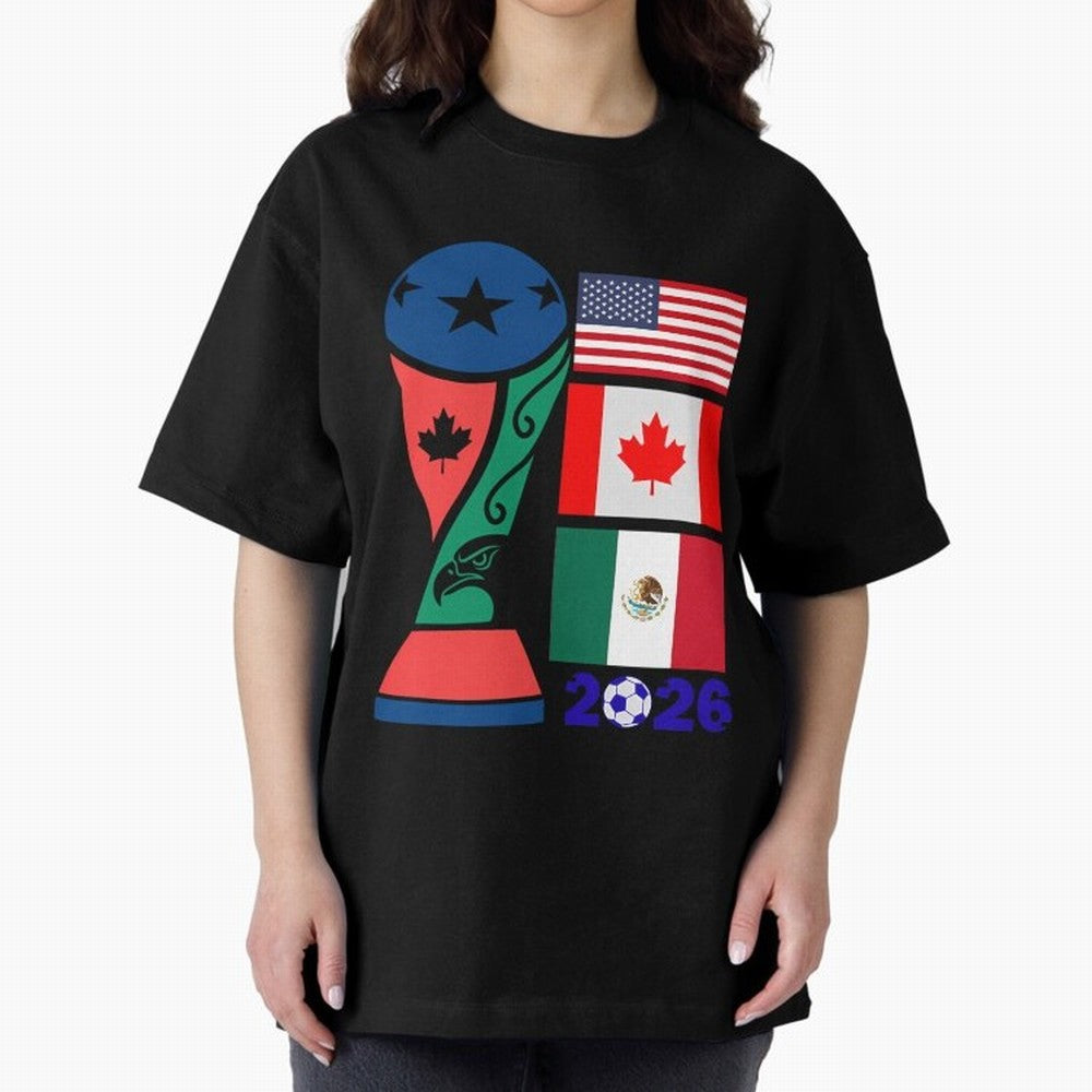 North America Football Unity 2026 Classic T-Shirt Share FIFA World Cup 2026 Spirit, Capturing Portugal, Haaland and Mbappe, Goal Celebration Energy, Supporter Heritage, Football Icons and Worldwide Tournament Joy; Created for Match Day Parties,