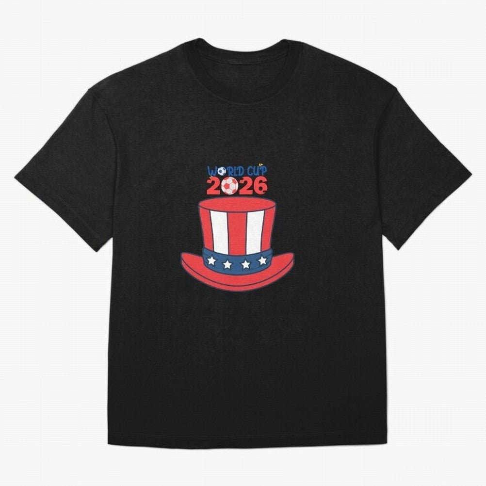 Patriotic Soccer Hat Design for FIFA World Cup 2026 Celebration Classic T-Shirt Bring Bold Fan Energy to FIFA World Cup 2026 USA Canada Mexico for Fans of CR7 and Spain, Bringing Football History, Final Match Energy, Crowd Noise and Once in a