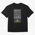 Houston Starry Night Skyline World Cup 2026 Soccer Poster ¡ª Van Gogh Fine Art Print Classic T-Shirt Celebrate the Stars of FIFA World Cup 2026 for Fans of CR7 and Portugal, Spain and Germany, Bringing Sports Nostalgia, International Competition,