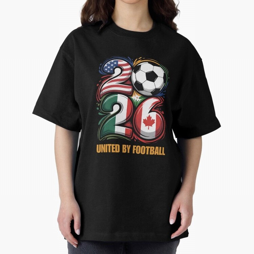United by Football Soccer Fan Gear 2026 Classic T-Shirt Keep the Legacy of FIFA World Cup 2026 USA Canada Mexico Built around Cristiano Ronaldo, Haaland and CR7, Brazil Energy, Sports Nostalgia, International Competition, Famous Players and