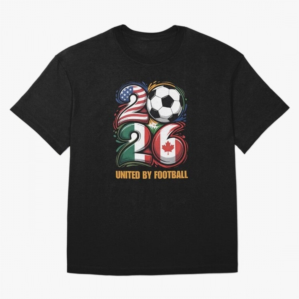 United by Football Soccer Fan Gear 2026 Classic T-Shirt Keep the Legacy of FIFA World Cup 2026 USA Canada Mexico Built around Cristiano Ronaldo, Haaland and CR7, Brazil Energy, Sports Nostalgia, International Competition, Famous Players and
