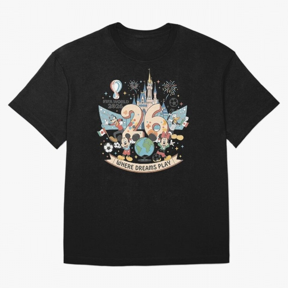 Dreamland Football 26 Shirt | Cute Cartoon Global Celebration Tee Classic T-Shirt Bring Match Day Fire to FIFA World Cup 2026 USA Canada Mexico Celebrating Haaland and Mbappe, Portugal, Spain and Germany Energy, Football Passion, Legendary