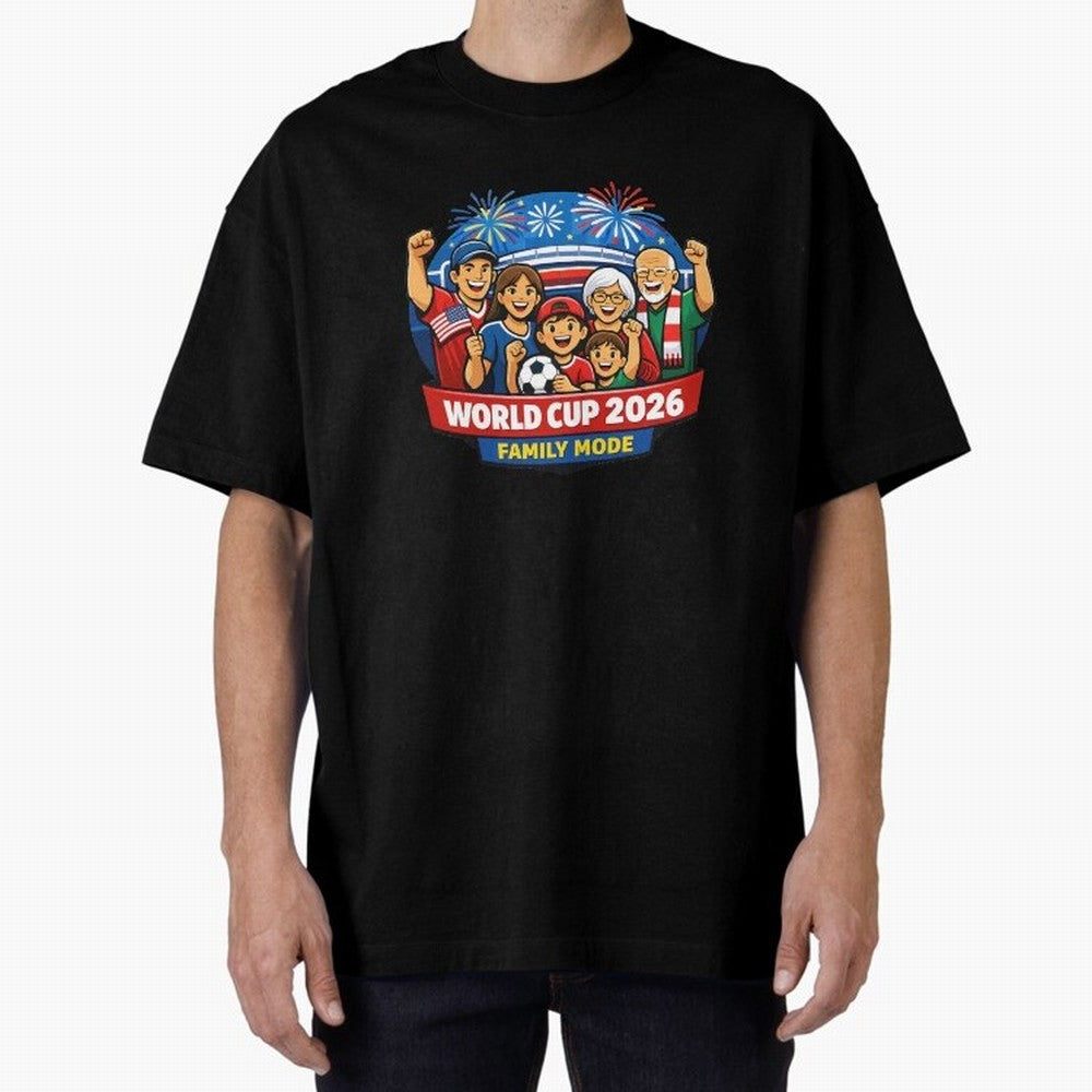 World Cup 2026 Family Mode ¨C Football Fans Celebration Design Classic T-Shirt Follow Every Goal of FIFA World Cup 2026 USA Canada Mexico Spirit, Featuring England, Cristiano Ronaldo, Football Passion, Legendary Performances, Festival Vibes and