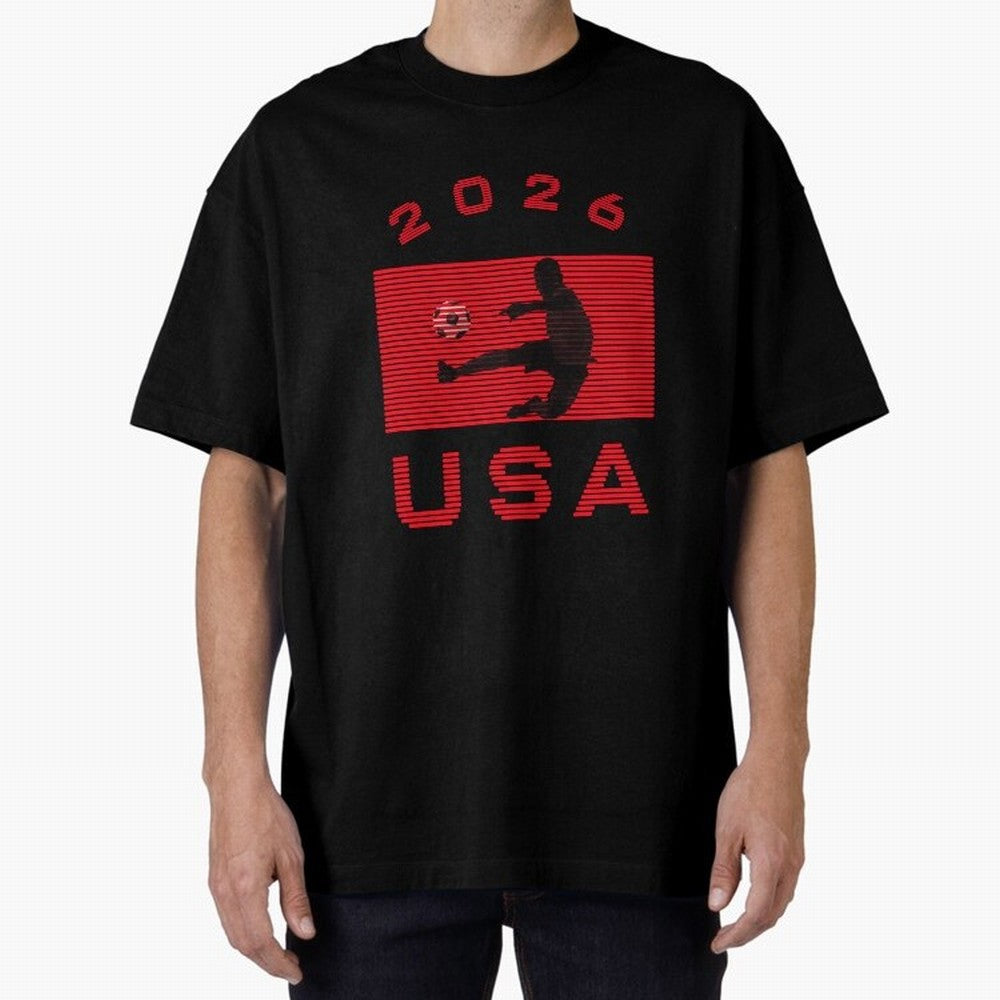USA Soccer 2026 Player Silhouette Athletic Design Classic T-Shirt Join the Global Buzz around FIFA World Cup 2026 Group Stage Spirit, Featuring England and Germany, Mbappe and Neymar, Football History, Final Match Energy, Crowd Noise and Once in a
