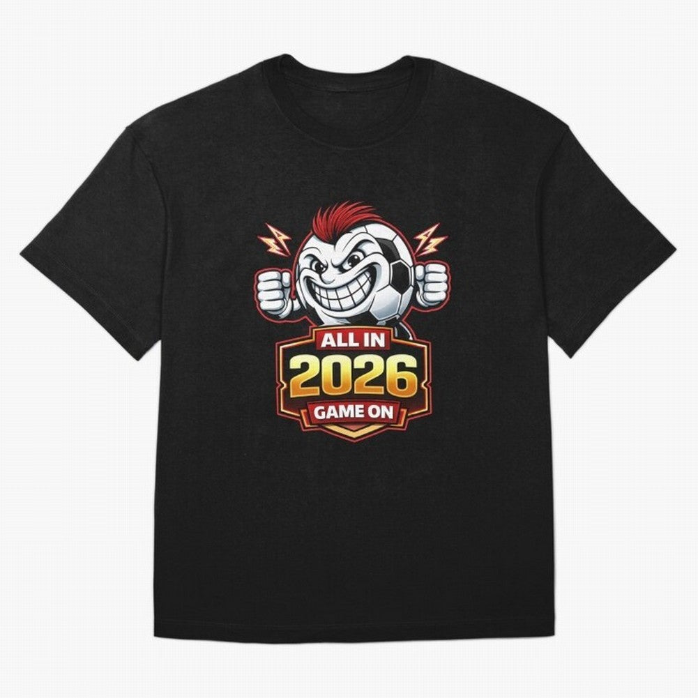 All in 2026 soccer fan design Classic T-Shirt Bring Retro Soccer Energy to the FIFA World Cup 2026 USA Canada Mexico Journey through Messi, CR7 and Mbappe Highlights, Portugal, Spain and Germany Pride, Stadium Memories, Football Loyalty,