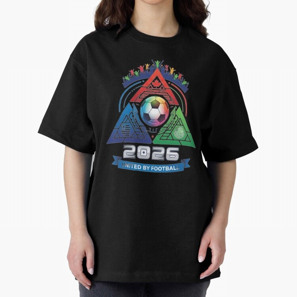 Triangular United by Football World Cup 2026 Emblem Classic T-Shirt Show Up for the Glory of the FIFA World Cup 2026 Group Stage Journey through CR7 and Messi Highlights, England, France and Netherlands Pride, Game Day Rituals, Football Legends,
