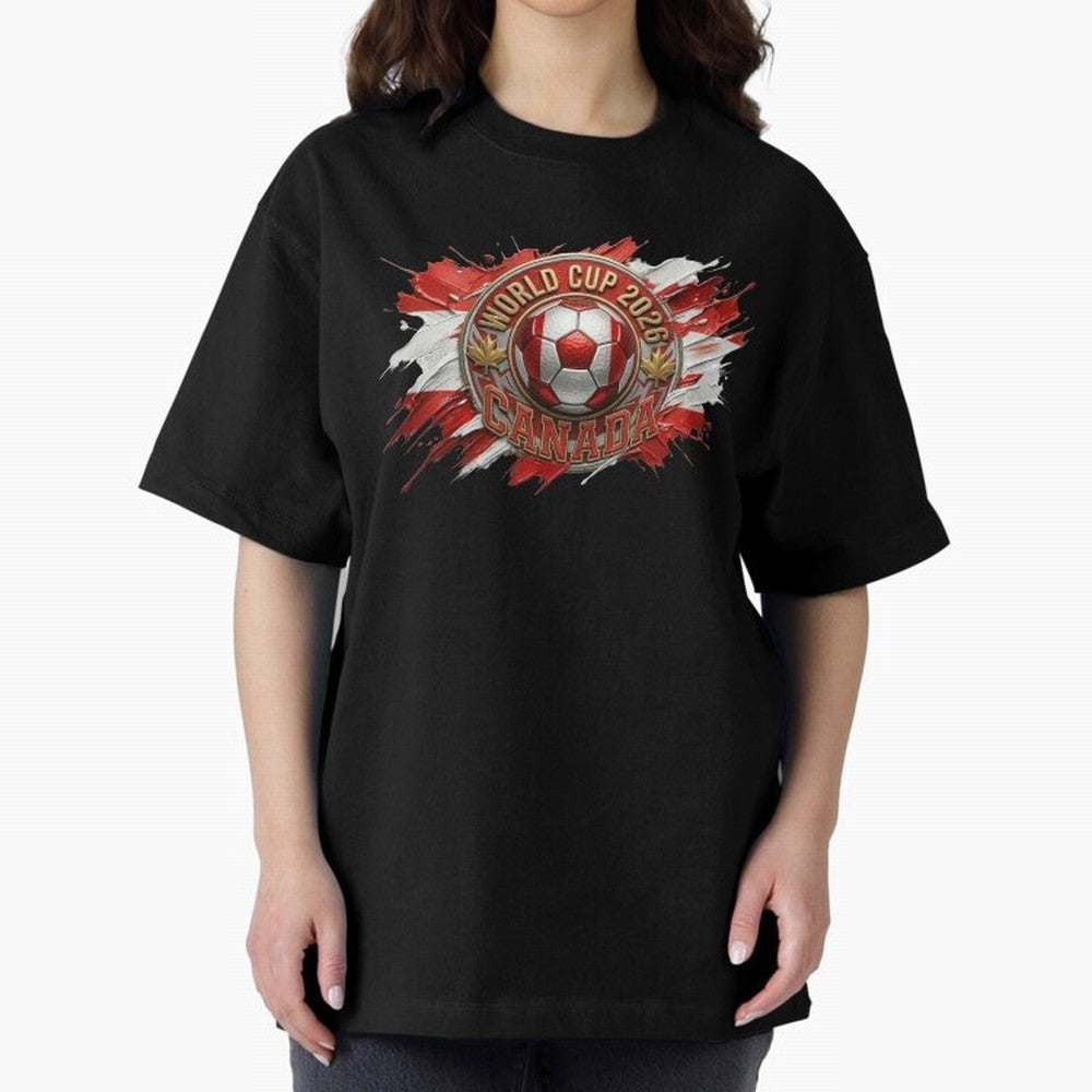 World Cup 2026 Canada Soccer Ball Paint Splash Classic T-Shirt Relive Legendary Nights from the FIFA World Cup 2026 USA Canada Mexico Journey through Messi Highlights, Argentina, France and Brazil Pride, Vintage Soccer Flavor, Modern Football