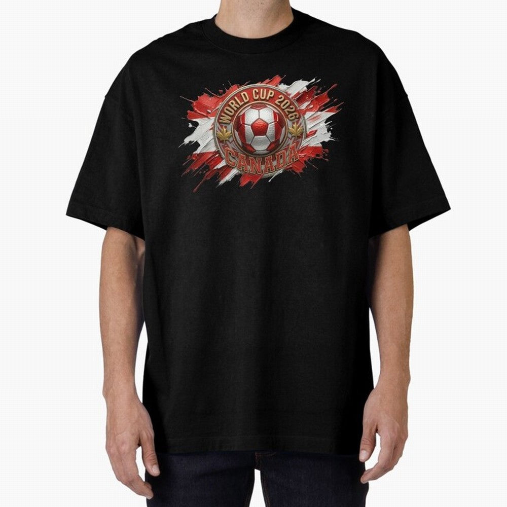 World Cup 2026 Canada Soccer Ball Paint Splash Classic T-Shirt Relive Legendary Nights from the FIFA World Cup 2026 USA Canada Mexico Journey through Messi Highlights, Argentina, France and Brazil Pride, Vintage Soccer Flavor, Modern Football