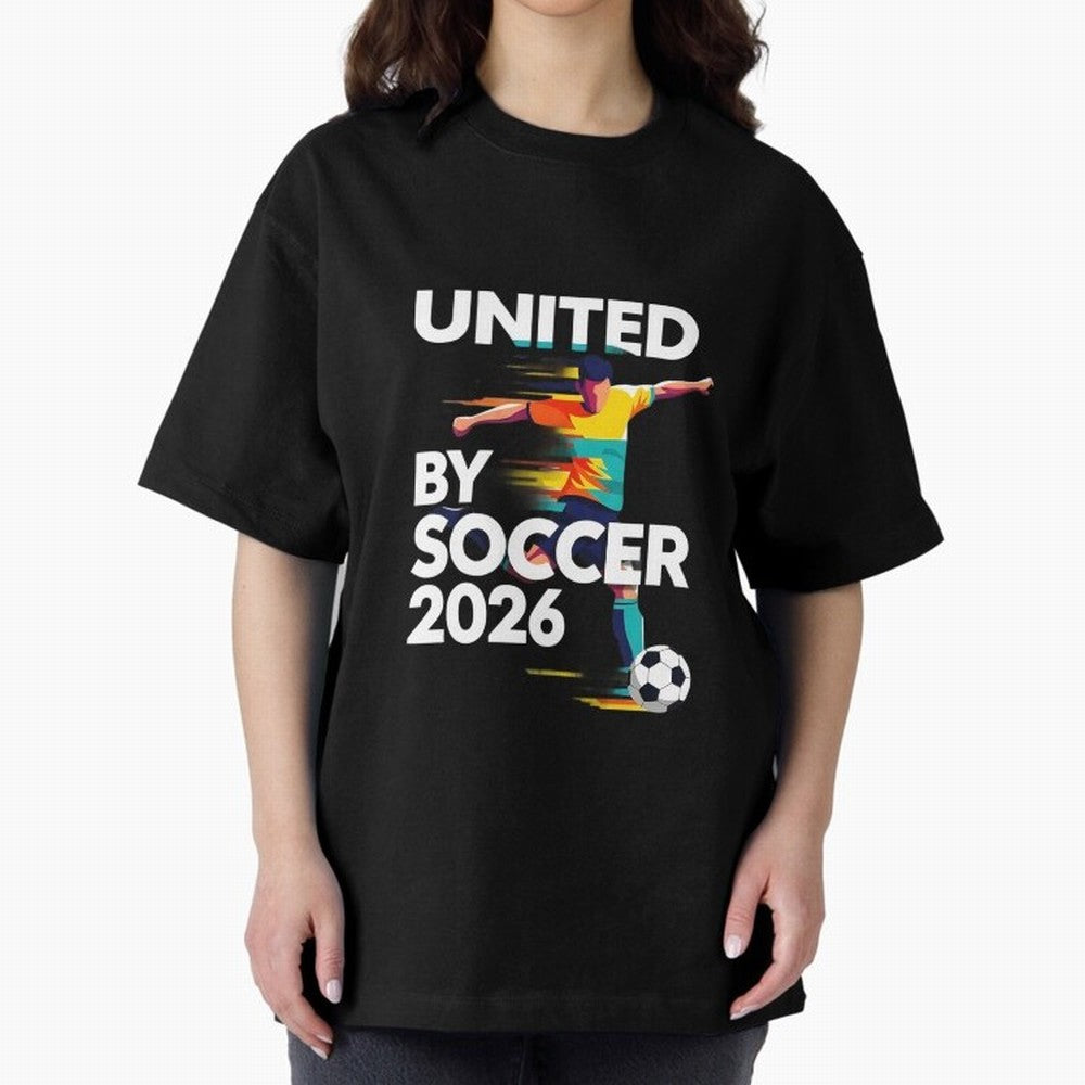 United by Soccer 2026 Football Fan Hoodie International Cup Style Graphic Classic T-Shirt Fuel Your Fan Pride for FIFA World Cup 2026 for Fans of Messi, CR7 and Mbappe and England, Bringing Retro Football Energy, Iconic Rivalries, Trophy Chase