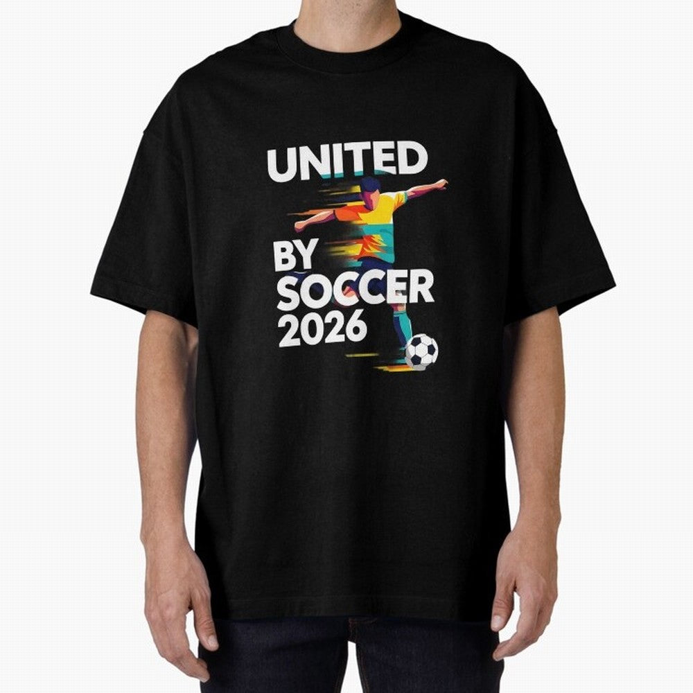 United by Soccer 2026 Football Fan Hoodie International Cup Style Graphic Classic T-Shirt Fuel Your Fan Pride for FIFA World Cup 2026 for Fans of Messi, CR7 and Mbappe and England, Bringing Retro Football Energy, Iconic Rivalries, Trophy Chase