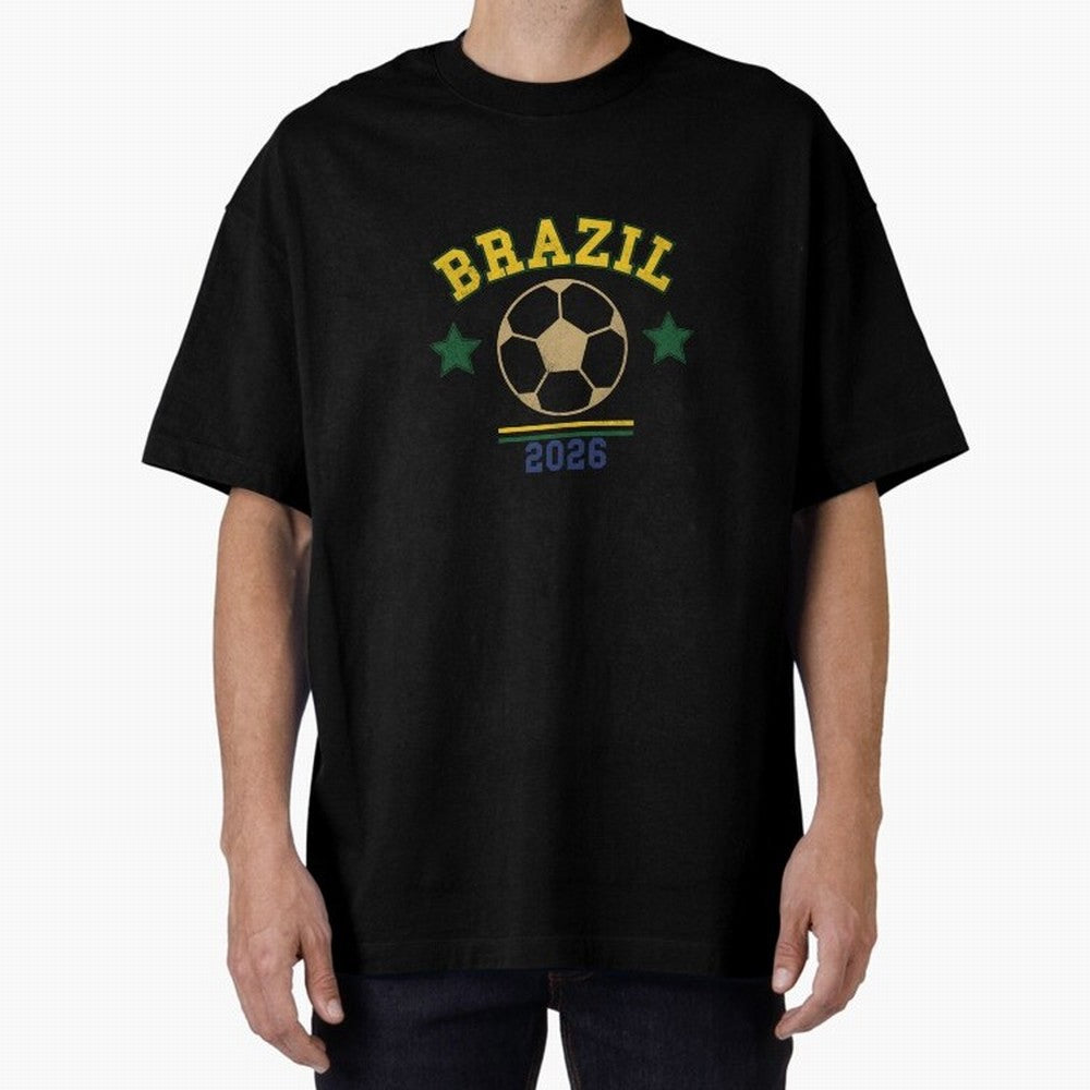 Brazil 2026 ¡ª Vintage Soccer Tee Classic T-Shirt Join Match Day Hype around FIFA World Cup 2026 Group Stage, Haaland, Argentina, France and Brazil, Soccer Culture, Superstar Moments, National Team Dreams and Competitive Fire; Great for Watch