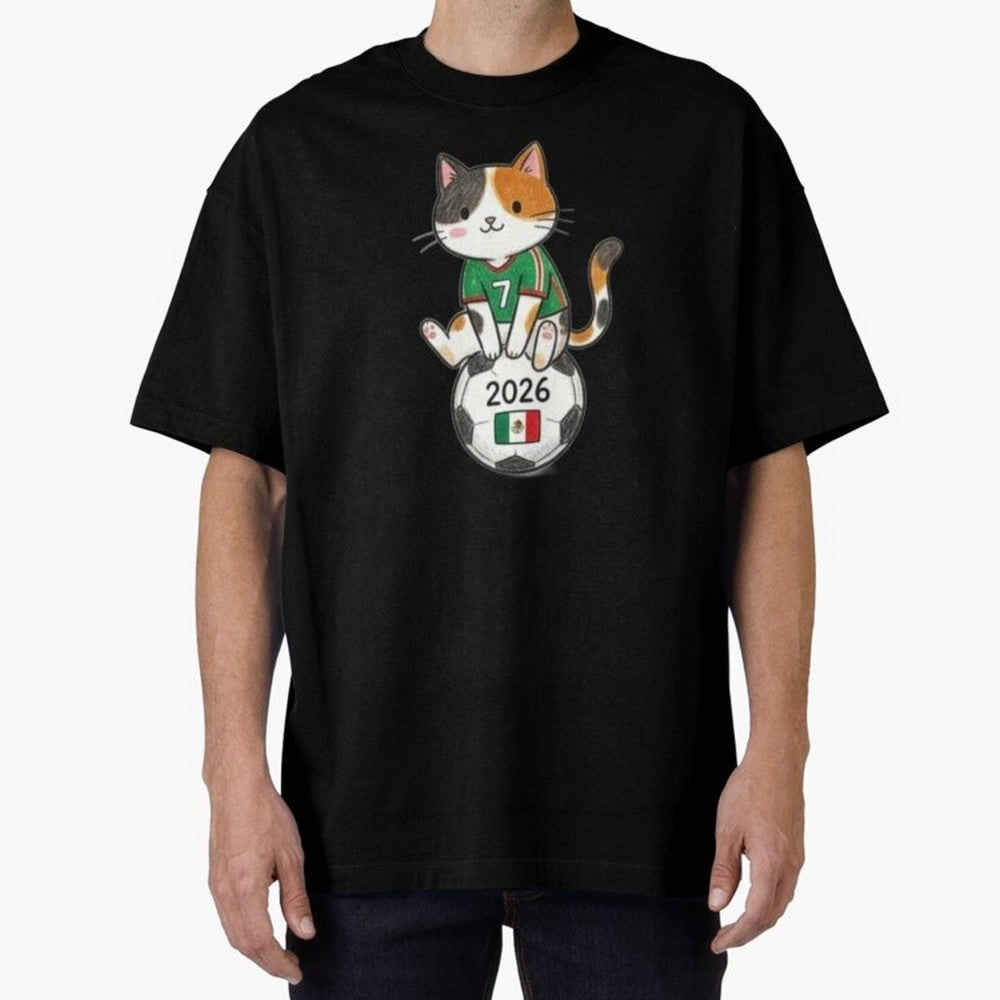 Mexico Soccer Cat #7 - 2026 World Cup Spirit Classic T-Shirt Live for the Drama of FIFA World Cup 2026 Group Stage Capturing CR7, Argentina Energy, Football Festival Excitement, Trophy Ambitions, Country Rivalries and Star Player Buzz; Created for
