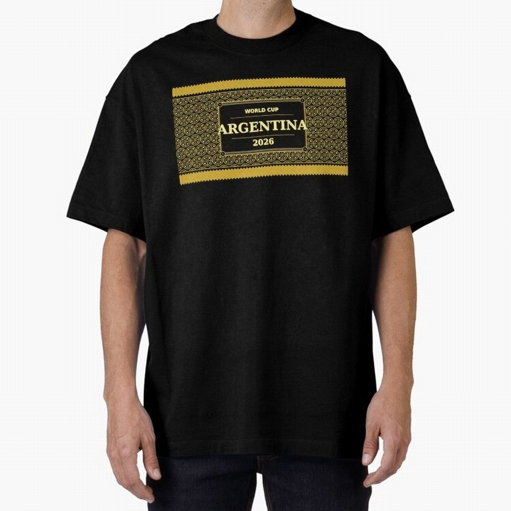 Argentina Football Fan 2026 Black Gold Luxury ¡ª Defending Champions Classic T-Shirt Relive FIFA World Cup 2026 Group Stage Made for Mbappe, Spain and Netherlands Energy, Football Festival Excitement, Trophy Ambitions, Country Rivalries and Star