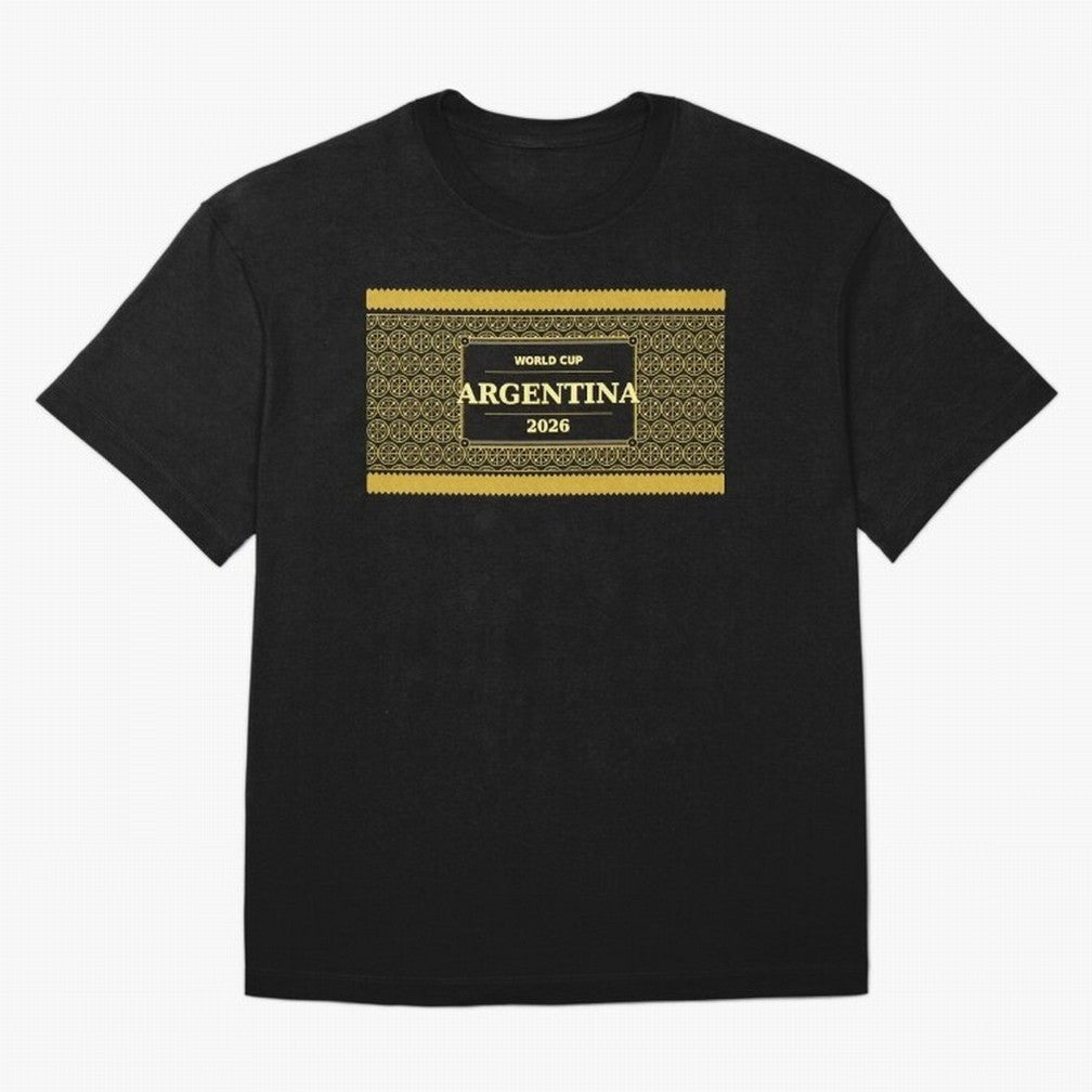 Argentina Football Fan 2026 Black Gold Luxury ¡ª Defending Champions Classic T-Shirt Relive FIFA World Cup 2026 Group Stage Made for Mbappe, Spain and Netherlands Energy, Football Festival Excitement, Trophy Ambitions, Country Rivalries and Star