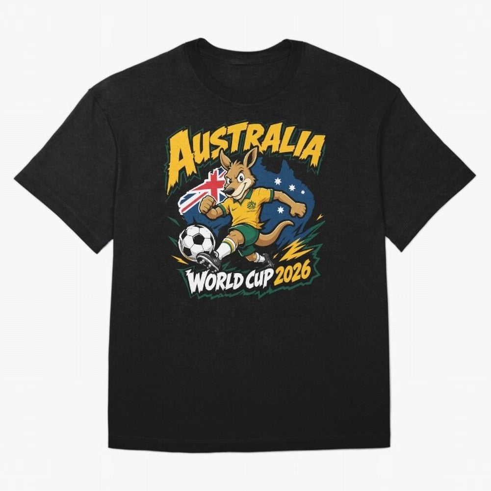 Australia World Cup 2026 Soccer Kangaroo Fan Design Classic T-Shirt Celebrate the Road through FIFA World Cup 2026 Group Stage Spirit, Made for England and Germany, Messi, Soccer Culture, Superstar Moments, National Team Dreams and Competitive