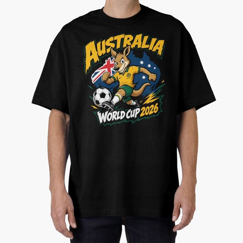 Australia World Cup 2026 Soccer Kangaroo Fan Design Classic T-Shirt Celebrate the Road through FIFA World Cup 2026 Group Stage Spirit, Made for England and Germany, Messi, Soccer Culture, Superstar Moments, National Team Dreams and Competitive