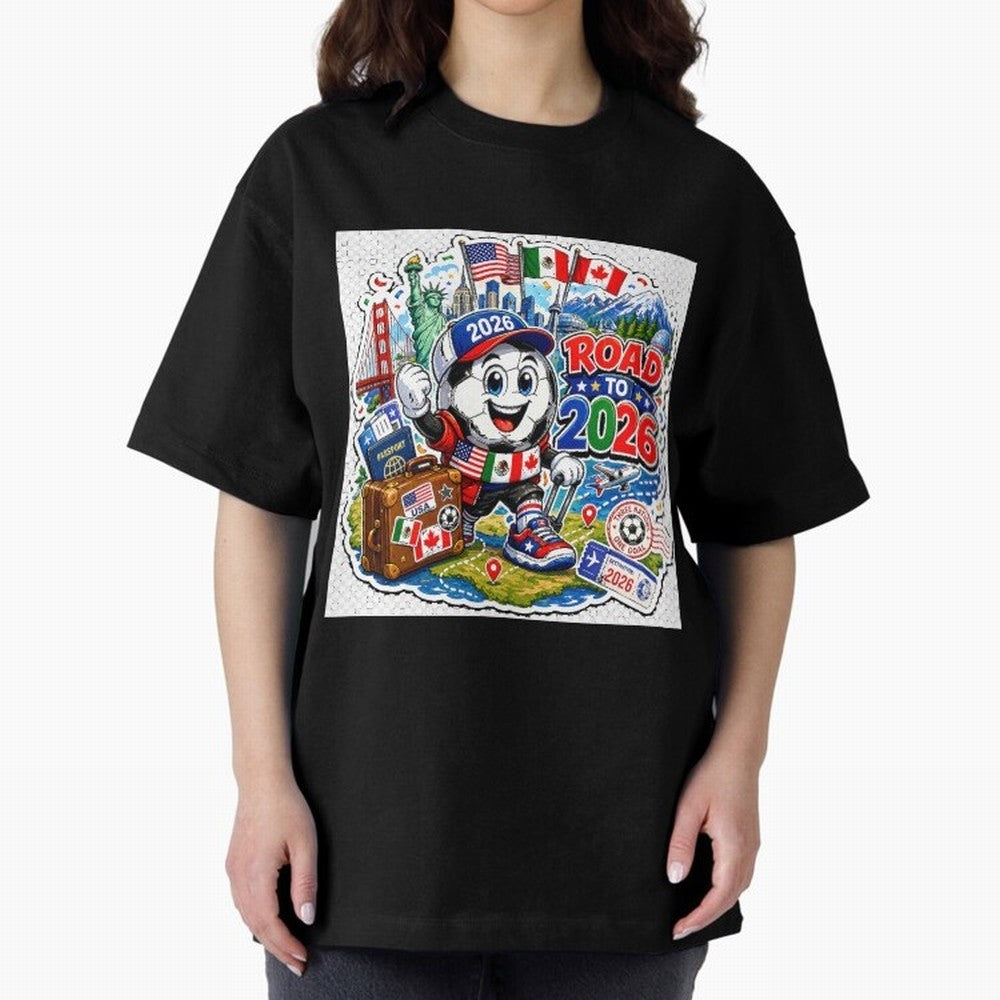 Road to 2026 Football Travel Classic T-Shirt Celebrate Football Heritage in FIFA World Cup 2026 USA Canada Mexico for Fans of Neymar and Netherlands, Bringing Stadium Memories, Football Loyalty, International Chants and Championship Tradition;
