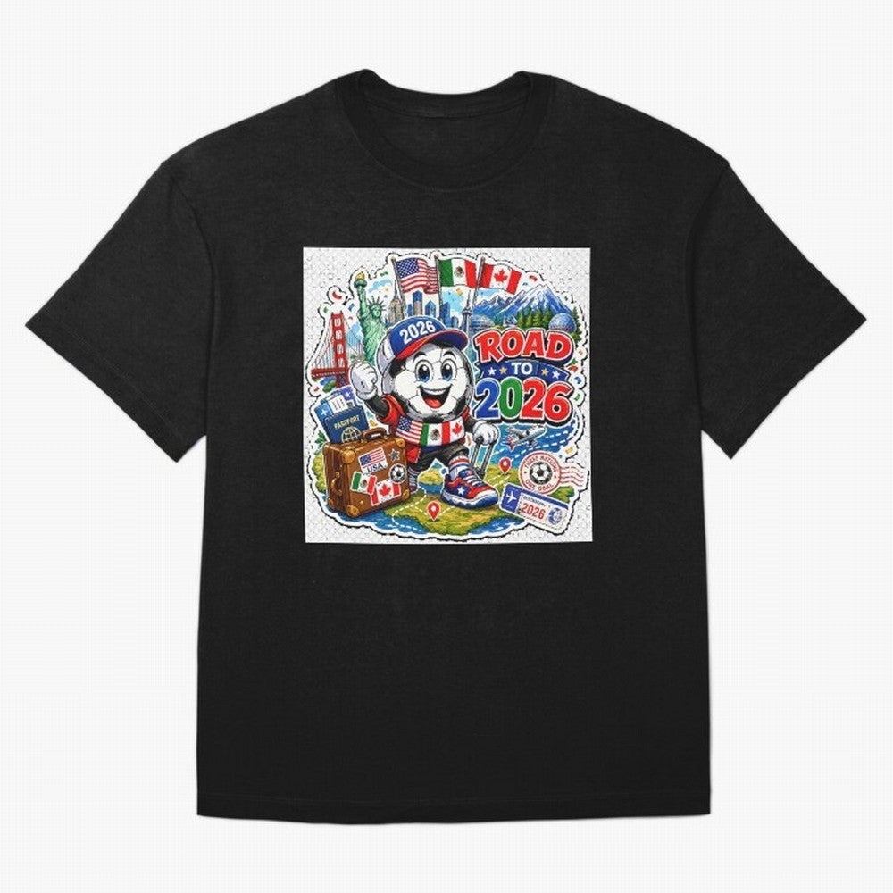 Road to 2026 Football Travel Classic T-Shirt Celebrate Football Heritage in FIFA World Cup 2026 USA Canada Mexico for Fans of Neymar and Netherlands, Bringing Stadium Memories, Football Loyalty, International Chants and Championship Tradition;