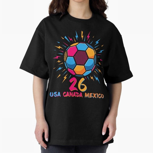 2026 Colorful Soccer Ball USA Canada Mexico 26 Classic T-Shirt Remember Iconic Moments from FIFA World Cup 2026 USA Canada Mexico Spirit, Featuring France and Portugal, Messi, Retro Football Energy, Iconic Rivalries, Trophy Chase Drama and Stadium