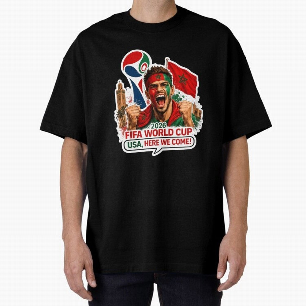Morocco 2026 World Cup Fan Classic T-Shirt Show Your Stadium Side during FIFA World Cup 2026 Group Stage for Fans of Mbappe and Neymar and Argentina, Bringing Global Supporter Spirit, Legendary Goals, National Colors and Tournament Celebration;