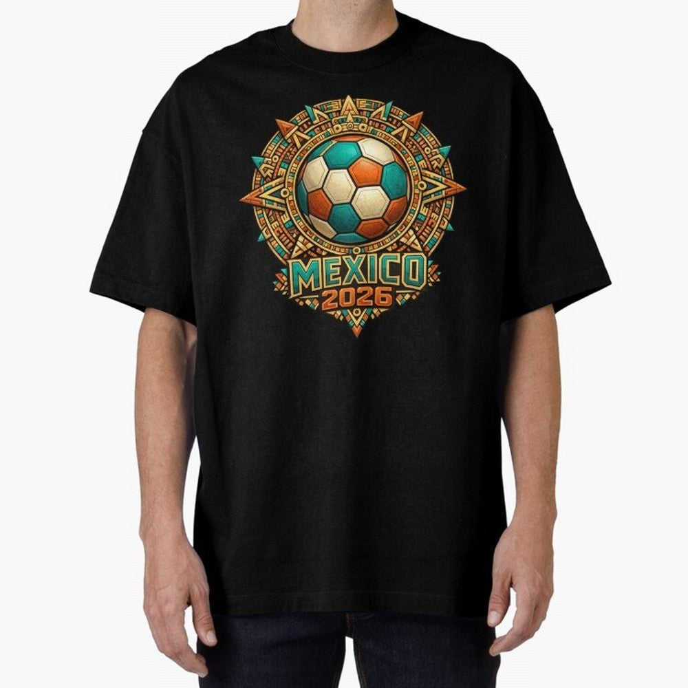 Mexico 2026 World Cup T-Shirt - Aztec Soccer Design - Mexican Heritage Football Tee Classic T-Shirt Honor the Football Icons of FIFA World Cup 2026 USA Canada Mexico for Fans of Messi, Neymar and Mbappe and Portugal, Bringing Football Festival