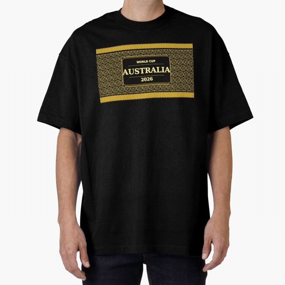 Australia Football Fan 2026 Black Gold Luxury Wrap ¡ª Socceroos Soccer Fan Classic T-Shirt Enjoy the Biggest Football Party of Global Football Passion for FIFA World Cup 2026 USA Canada Mexico, Inspired by CR7, Germany, Global Supporter Spirit,