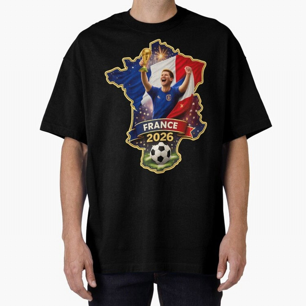 France Map Silhouette 2026 Football Victory Graphic Classic T-Shirt Bring World Football Passion into the FIFA World Cup 2026 Group Stage Journey through Haaland Highlights, Portugal Pride, Football Festival Excitement, Trophy Ambitions, Country