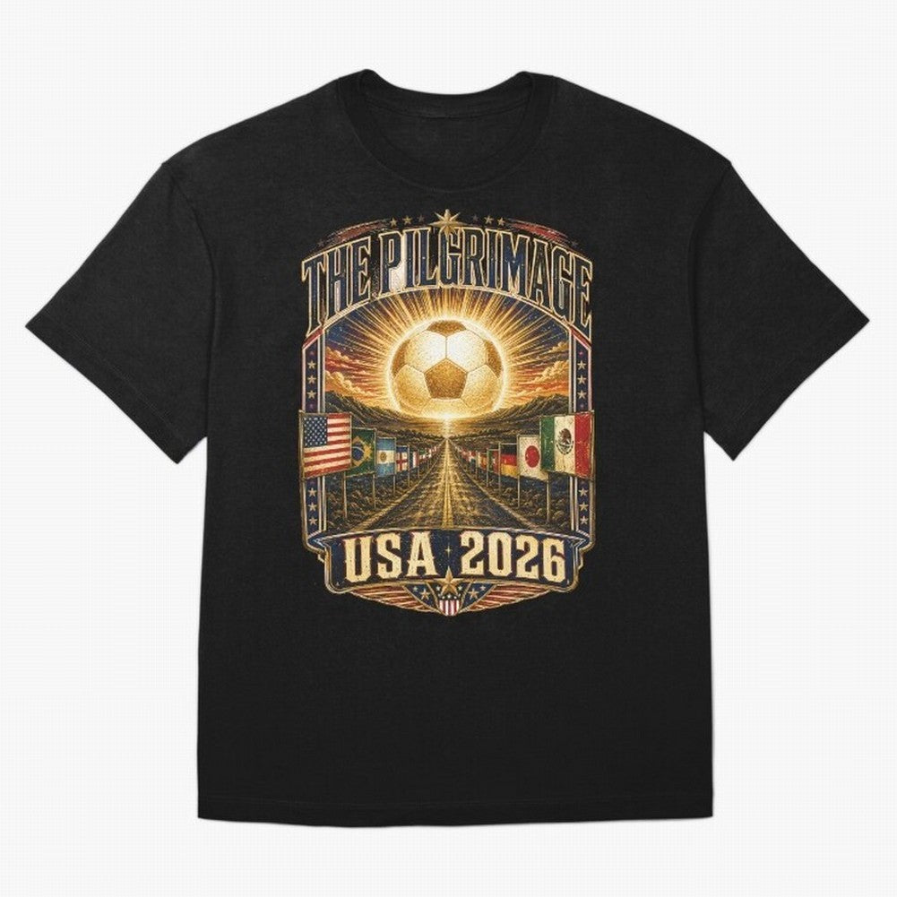 The Pilgrimage World Cup 2026 Soccer T-Shirt Classic T-Shirt Mark Match Day Hype around FIFA World Cup 2026 Group Stage, Haaland, Spain, Stadium Memories, Football Loyalty, International Chants and Championship Tradition; Built for Supporters
