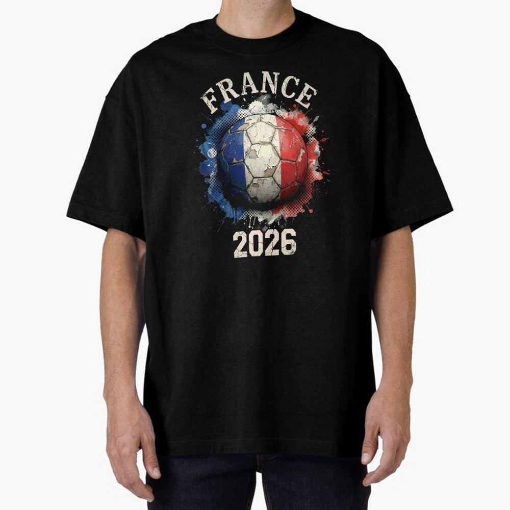 France 2026 Football Art | Vintage Tricolor Soccer Ball Splash Design Classic T-Shirt Make Your Look Match Match Day Hype around FIFA World Cup 2026 USA Canada Mexico, Neymar, England, Football Festival Excitement, Trophy Ambitions, Country