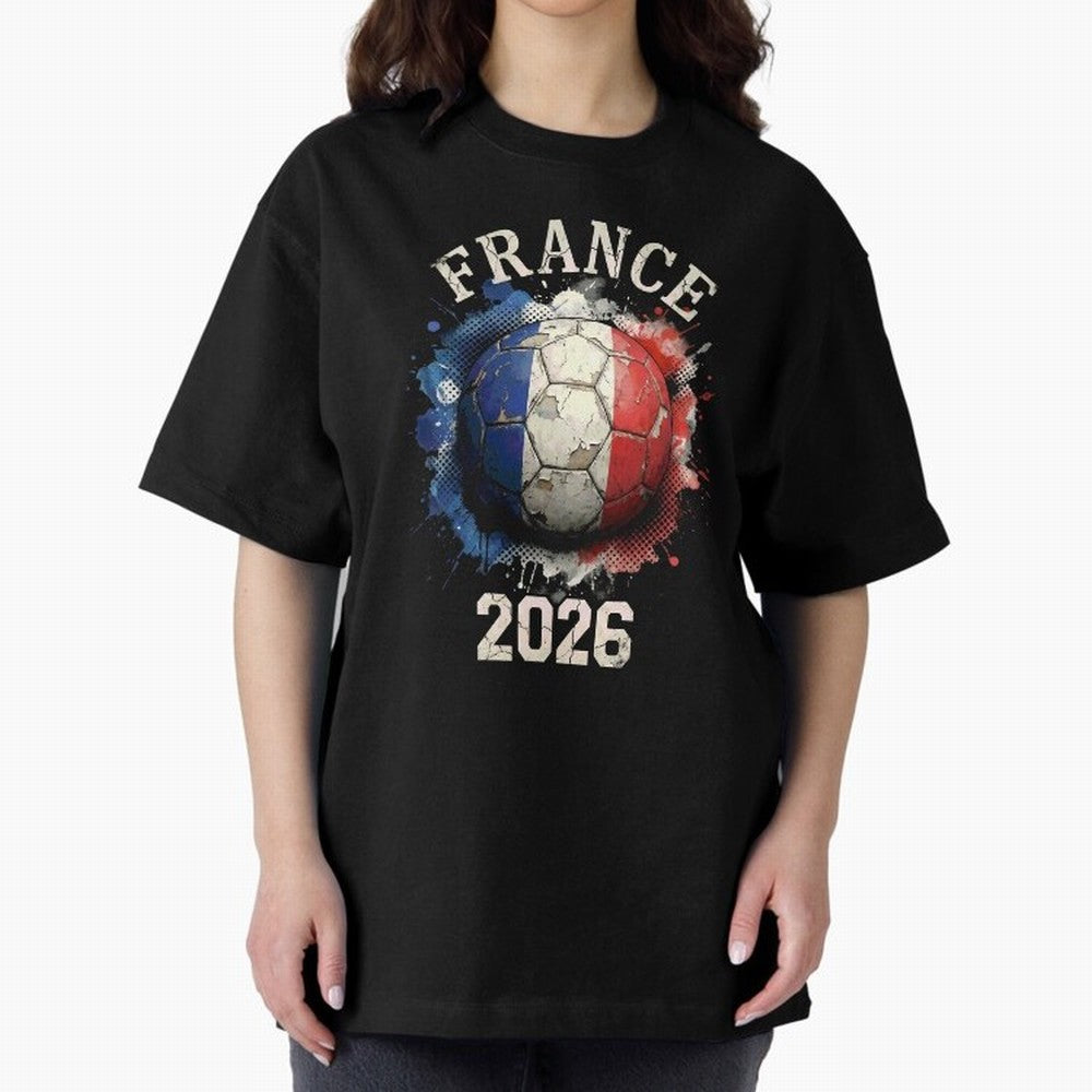 France 2026 Football Art | Vintage Tricolor Soccer Ball Splash Design Classic T-Shirt Make Your Look Match Match Day Hype around FIFA World Cup 2026 USA Canada Mexico, Neymar, England, Football Festival Excitement, Trophy Ambitions, Country