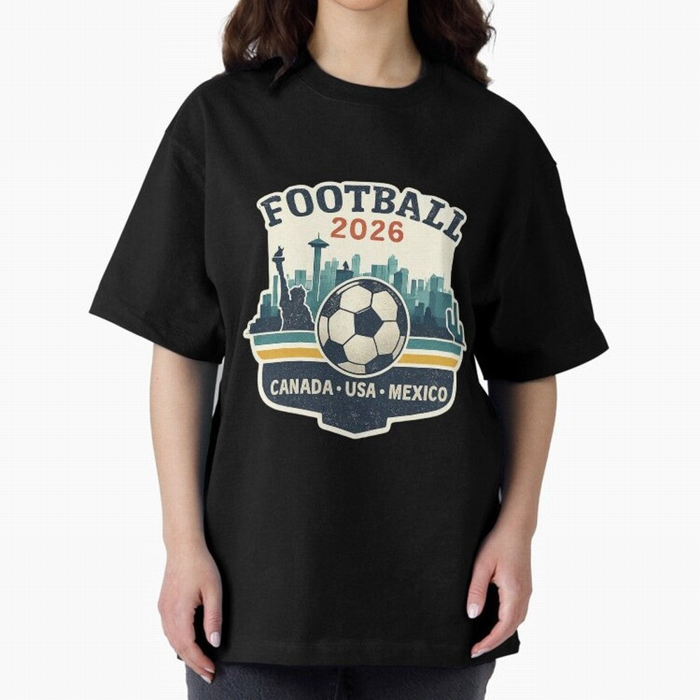 Football 2026 ¨C One World One Goal Classic T-Shirt Show Your Stadium Side during the FIFA World Cup 2026 USA Canada Mexico Journey through Messi Highlights, Spain Pride, Championship Spirit, Famous Goals, Roaring Crowds and International Football