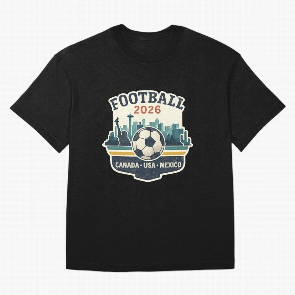 Football 2026 ¨C One World One Goal Classic T-Shirt Show Your Stadium Side during the FIFA World Cup 2026 USA Canada Mexico Journey through Messi Highlights, Spain Pride, Championship Spirit, Famous Goals, Roaring Crowds and International Football