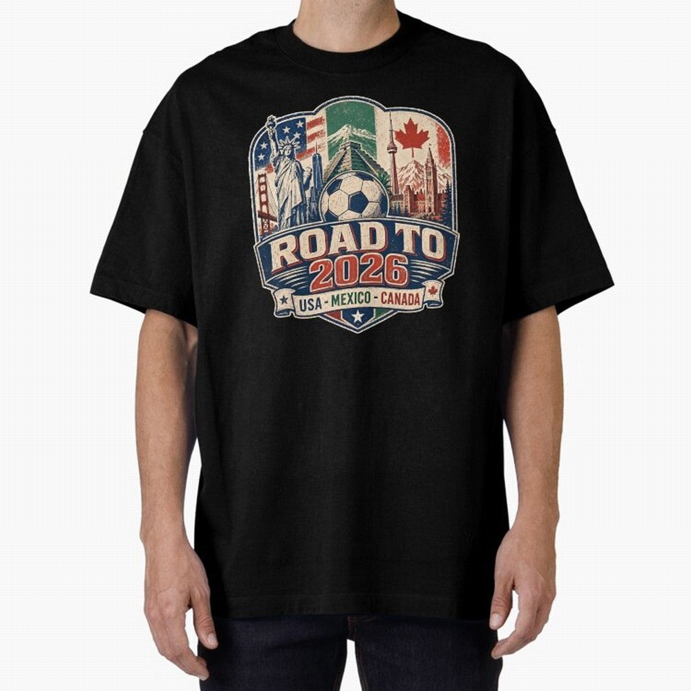 Football 2026 USA Mexico Canada Soccer Championship Fan Art Classic T-Shirt Bring World Football Passion into FIFA World Cup 2026 Group Stage for Fans of Messi, CR7 and Mbappe and Argentina, Bringing Soccer Culture, Superstar Moments, National Team