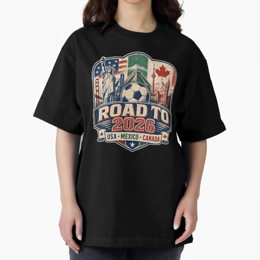 Football 2026 USA Mexico Canada Soccer Championship Fan Art Classic T-Shirt Bring World Football Passion into FIFA World Cup 2026 Group Stage for Fans of Messi, CR7 and Mbappe and Argentina, Bringing Soccer Culture, Superstar Moments, National Team
