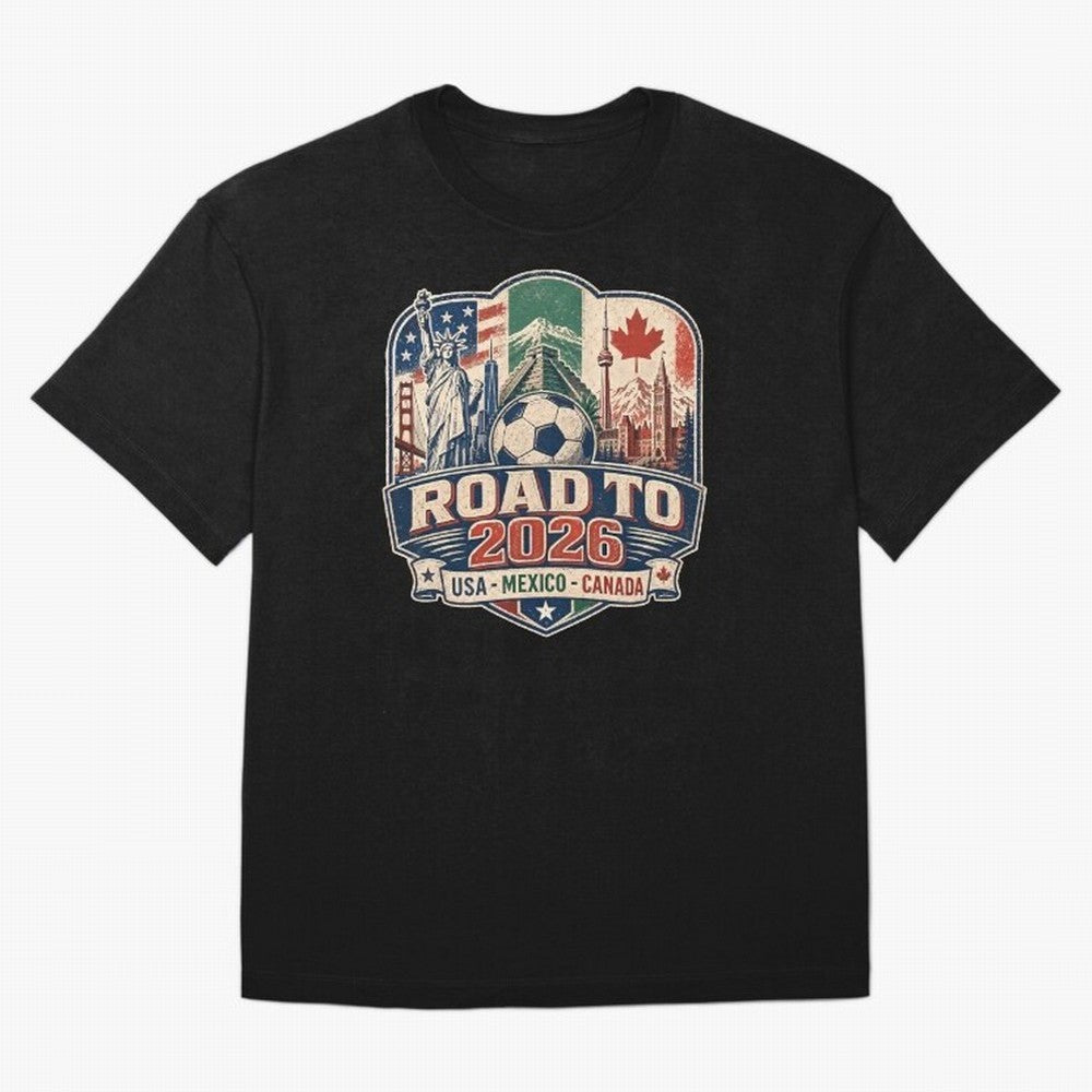 Football 2026 USA Mexico Canada Soccer Championship Fan Art Classic T-Shirt Bring World Football Passion into FIFA World Cup 2026 Group Stage for Fans of Messi, CR7 and Mbappe and Argentina, Bringing Soccer Culture, Superstar Moments, National Team