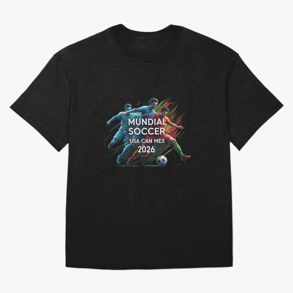 Mundial Soccer 2026 Classic T-Shirt Keep the Match Day Mood of FIFA World Cup 2026 Group Stage for Fans of Haaland and Portugal, Spain and Germany, Bringing Football Festival Excitement, Trophy Ambitions, Country Rivalries and Star Player Buzz;
