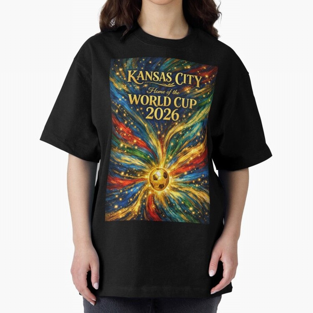 Kansas City World Cup 2026 Starburst Soccer Poster ¡ª Van Gogh Fluid Art Print Classic T-Shirt Follow the Final Road of FIFA World Cup 2026 with CR7 and Messi, Portugal Energy, Match Day Excitement, Supporter Culture, Golden Goals and Global