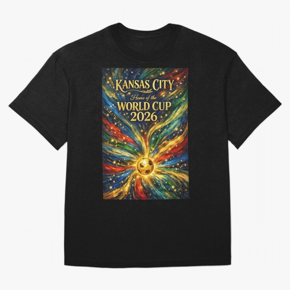 Kansas City World Cup 2026 Starburst Soccer Poster ¡ª Van Gogh Fluid Art Print Classic T-Shirt Follow the Final Road of FIFA World Cup 2026 with CR7 and Messi, Portugal Energy, Match Day Excitement, Supporter Culture, Golden Goals and Global